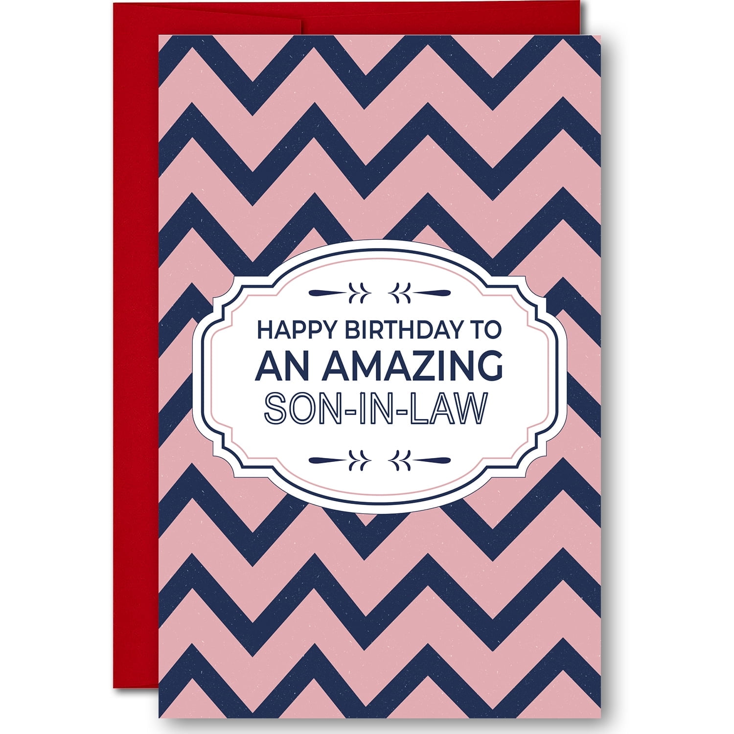 Happy Birthday Son In Law Greeting Card 5.3x8 Made in USA by