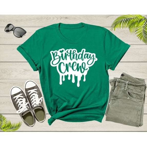 Happy Birthday Squad Crew Team Gift Boy Girl Sister Brother T-Shirt Birthday Present T Shirt for Men Women Kids Boys Girls Graphic Tshirt