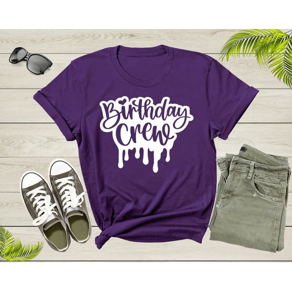 Happy Birthday Squad Crew Team Gift Boy Girl Sister Brother T-Shirt Birthday Present T Shirt for Men Women Kids Boys Girls Graphic Tshirt