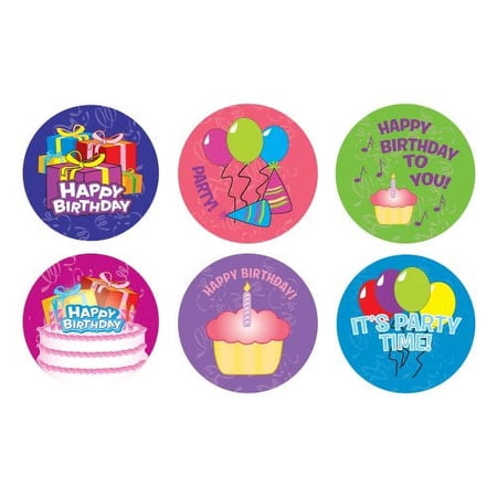 Happy Birthday Sticker Rolls 100 count