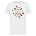 thumbnail image 1 of Happy Birthday Stripes T-Shirt Men -Image by Shutterstock, Male Medium, 1 of 2