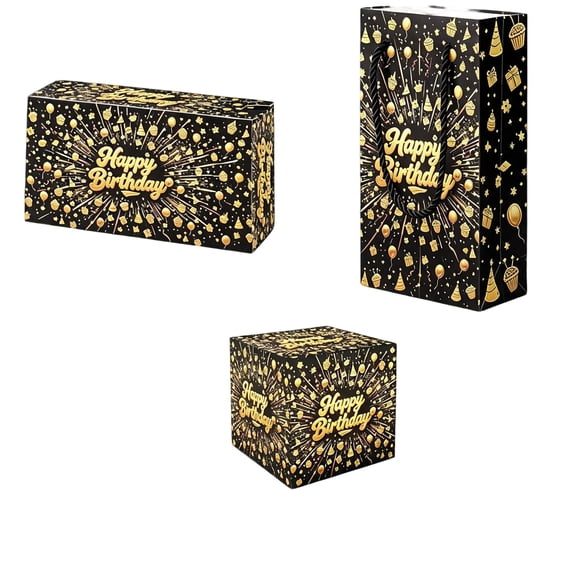 Happy Birthday Surprise Gift Box Explosion for Money, Pop-Out Explosion Gift Box with Bounce Money Holder, Birthday Money Bank, Birthday Gifts for Women Men