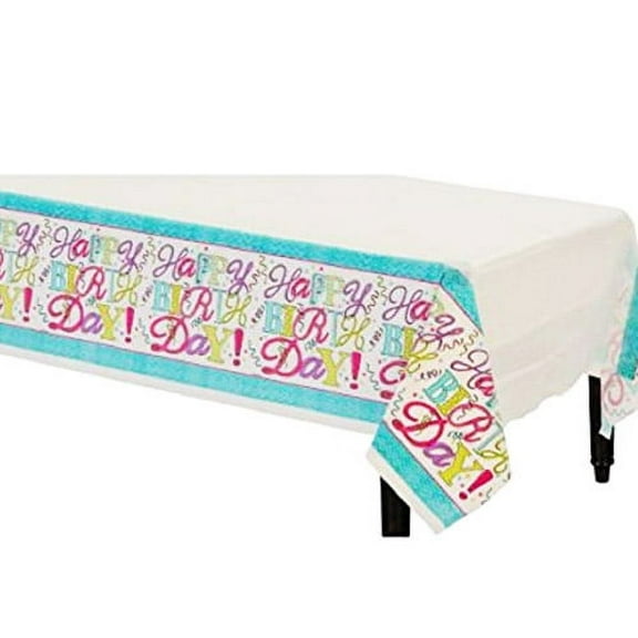 Happy Birthday 'Sweet Party' Plastic Table Cover (1ct)