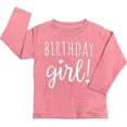 thumbnail image 1 of Happy Birthday T-Shirt (Girls 1 to 12) Sassy Kids Party Tee - Sweet Baby/Toddler Outfit 10 Mauve Heather LS, 1 of 7