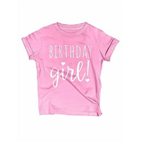 Happy Birthday T-Shirt (Girls 1 to 12) Sassy Kids Party Tee - Sweet Baby/Toddler Outfit 11 Pink Heather SS