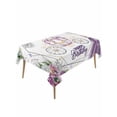 thumbnail image 1 of Happy Birthday Table Cloth, Waterproof Tablecloth for Rectangle Tables, Gradient Purple Dress Crown Carriage Flowers Reusable Washable Fabric Table Cover for Restaurant Kitchen Dining Tables 54"x108", 1 of 9