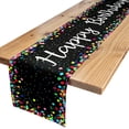thumbnail image 1 of Happy Birthday Table Runner Birthday Centerpieces for Tables Birthday Party Sign Polka Dots Table Decoration, 1 of 5