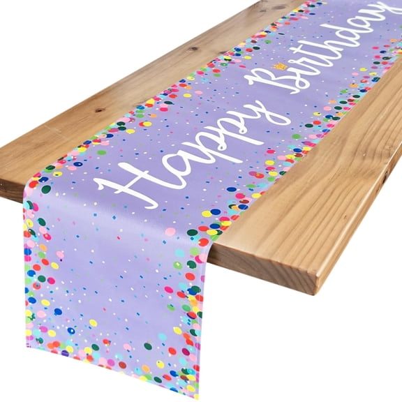 Happy Birthday Table Runner Birthday Centerpieces for Tables Birthday Party Sign Polka Dots Table Decoration