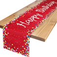 thumbnail image 1 of Happy Birthday Table Runner Birthday Centerpieces for Tables Birthday Party Sign Polka Dots Table Decoration, 1 of 5