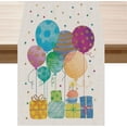 thumbnail image 1 of Happy Birthday Table Runner with Balloons Gift Party Table Decoration, 13x90 Inch, Add Sparkle to Any Birthday Celebration, 1 of 5