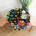 thumbnail image 1 of Happy Birthday Tablecloth, Birthday Tablecloth, Birthday Party Tablecloth Seasonal Dining-Table Cover, 60 inch Round for Home Party Picnic, 1 of 6
