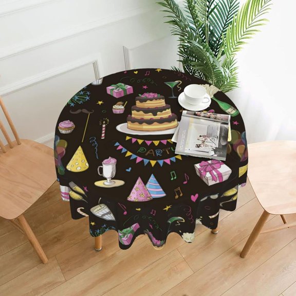 Happy Birthday Tablecloth Table Cloth Cover Holiday Party Tablecloth Table Covers 60 Inches for Parties Birthdays