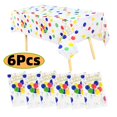 thumbnail image 1 of Happy Birthday Tablecloths, Colorful Balloons Confetti Happy Birthday Tablecloths for Party Decoration Supplies, Disposable waterproof tablecloth 108 x 54-inch 6pcs, 1 of 7