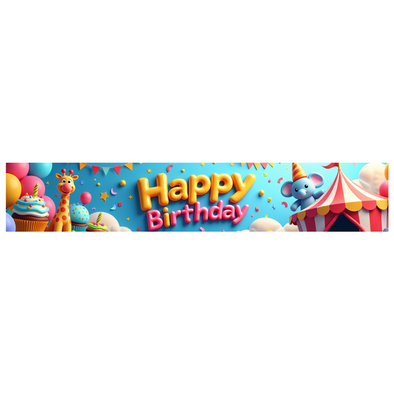 Happy Birthday Themed Banner with Balloons Stars Decors Background Backdrop Party Supplies for Birthday Party Photography Props and Decorations
