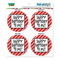 thumbnail image 1 of Happy Birthday To Me Stripes Red Funny MAG-NEATO'S(TM) Car/Refrigerator Magnet Set, 1 of 1