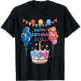 thumbnail image 1 of Happy Birthday To You Cake And Balloon Party T-Shirt men and women can wear, black, white, gifts, 1 of 6