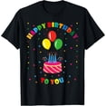 thumbnail image 1 of Happy Birthday To You T-ShirtMen and women, Black T-shirt, size: Extra large, 1 of 4