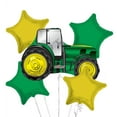 thumbnail image 1 of Viva Party Tractor Balloons, Foil Gold Green Birthday, 1 of 1