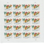 Happy Birthday USPS Forever Postage Stamps 1 Sheet of 20 US First Class Greetings Anniversary Party Wishes Wedding Celebrate 20 Stamps