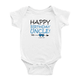 thumbnail image 1 of Happy Birthday Uncle Cute Baby Clothing Bodysuits Boy Girl, 1 of 5