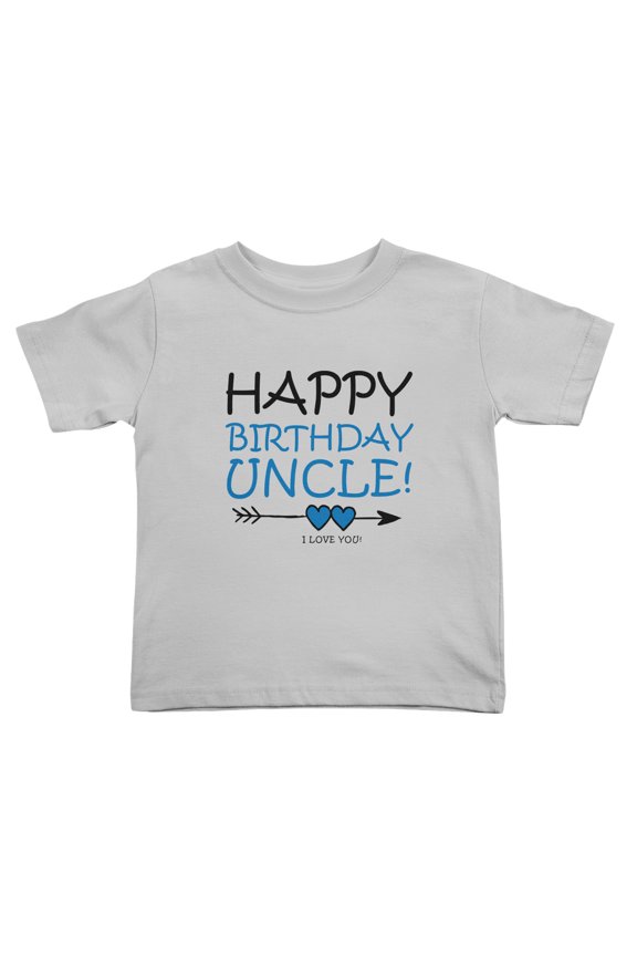 Happy Birthday Uncle Funny Toddler T-Shirts for Boys Girls (Gray, Youth XL)