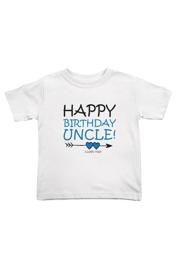 Happy Birthday Uncle Funny Toddler T-Shirts for Boys Girls (White, Youth L)