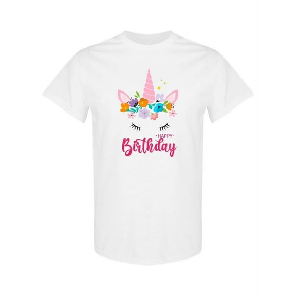 Happy Birthday Unicorn T-Shirt Women -SPIdeals Designs, Female Medium