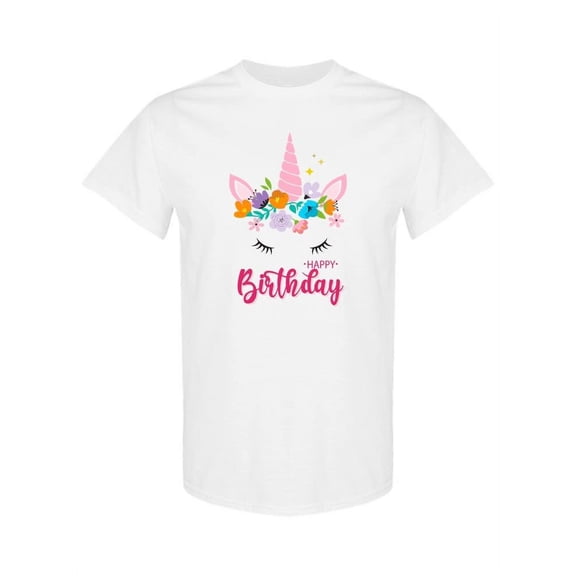 Happy Birthday Unicorn T-Shirt Women -SPIdeals Designs, Female Small