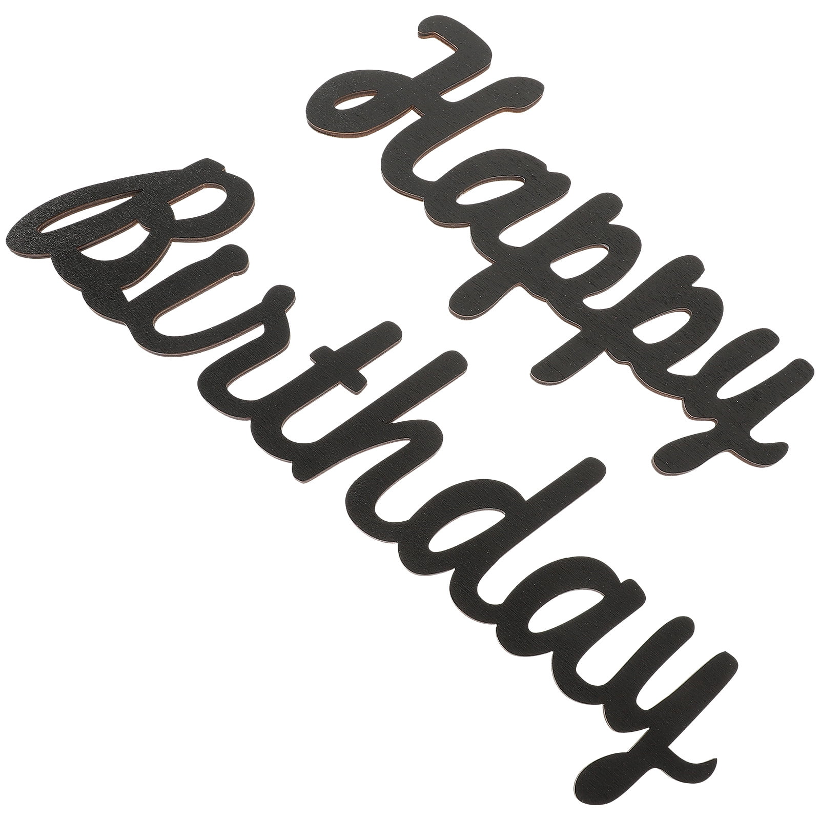 Happy Birthday Wall Sticker Words Cutouts Party Decoration Wood Sign