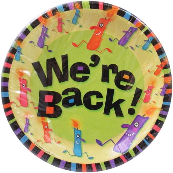 Happy Birthday 'We're Back!' Large Paper Plates (8ct)