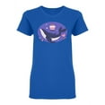 thumbnail image 1 of Happy Birthday Whale Shaped T-Shirt Women -Image by Shutterstock, Female Large, 1 of 2
