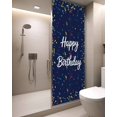 thumbnail image 1 of Happy Birthday Window Privacy Film Stained Glass Window Film Decorative Windows Cover Static Windows Cling for Glass Door Navy Blue Modern Abstract Art Stickers for Bathroom 29.5"x78.7", 1 of 7