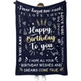 thumbnail image 1 of Happy Birthday to You Blanket Birthday Gifts for Women Men Kids Girls Boys Mom Dad Husband Wife Son Boyfriend Brothers Sisters Grandparents Doctor Nurse Teachers Throw Blankets 50"x60", 1 of 6