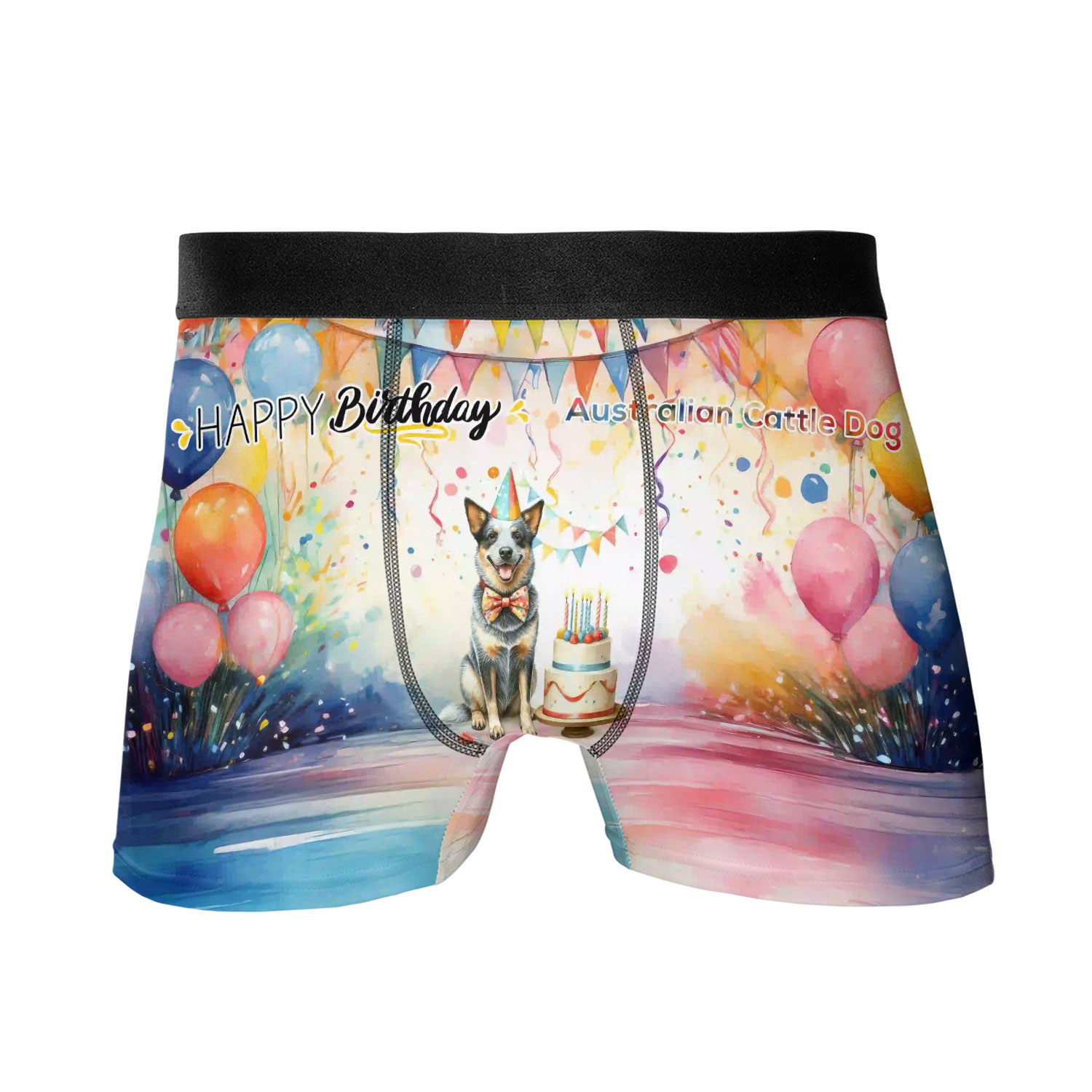 Happy Birthday to Australian Cattle Dog Kitten Party Balloons Cake All ...