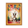thumbnail image 1 of Happy Birthday to Boston Terrier Kitten Party Balloons Cake Acrylic Plaque with Wood Photo Frame Box Gentleman Dog Lover Gifts Light Box - 00027, 1 of 5