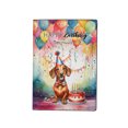 thumbnail image 1 of Happy Birthday to Dachshund Kitten Party Balloons Cake Travel Passport Wallet Wiener Dog Lover Gifts Idea PU Leather Passport Holder Cover - 00027, 1 of 5
