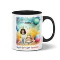 thumbnail image 1 of Happy Birthday to English Springer Spaniel Kitten Party Balloons Cake 11oz Accent Two-tone Mug Springers Dog Lover Gifts Coffee Tea Cup - 00027, 1 of 5