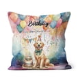 thumbnail image 1 of Happy Birthday to Golden Retriever Kitten Party Balloons Cake Pillow Cushion Double Sided Goldens Dog Lover Gifts Idea Throw Pillow - 00027, 1 of 4