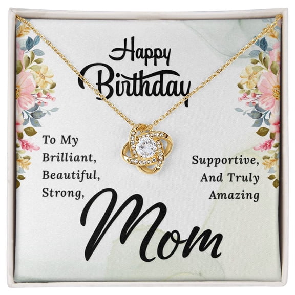Happy Birthday to My Truly Amazing Mom Love Knot Necklace | To Mom