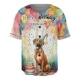 thumbnail image 1 of Happy Birthday to Rhodesian Ridgeback Kitten Party Balloons Cake All Over Print 3D Baseball Shirt Ridgebacks Dog Lover Gifts Softball Sport - 00027, 1 of 6
