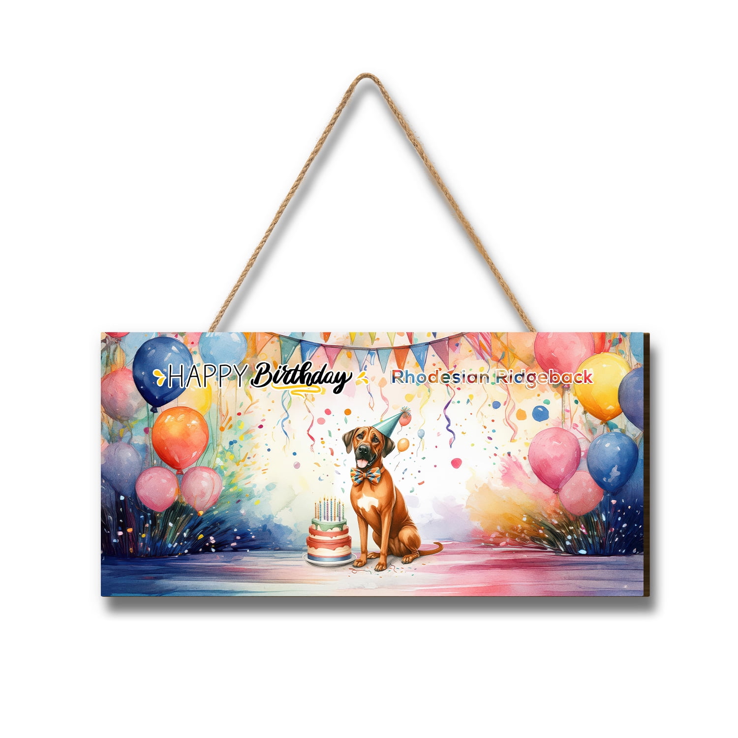 Happy Birthday to Rhodesian Ridgeback Kitten Party Balloons Cake ...