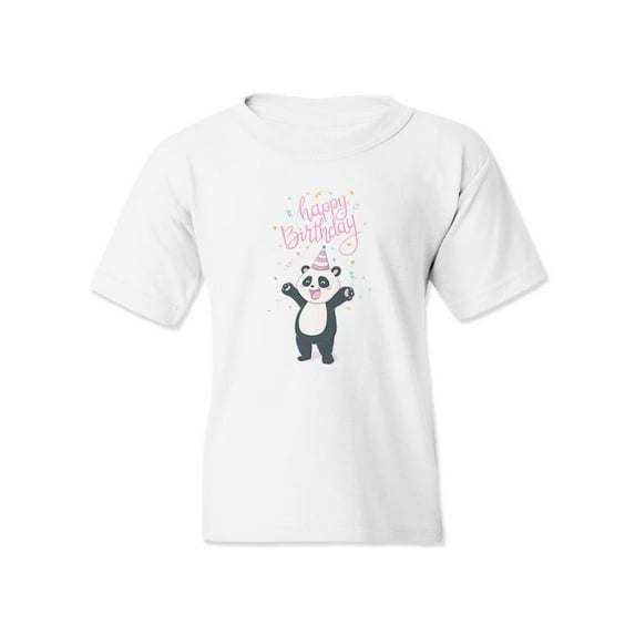 Happy Birthray With Cute Panda T-Shirt Juniors -Image by Shutterstock, Small
