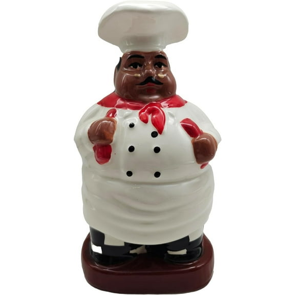 Happy Bistro Chef Hand Painted Ceramic Utensil Jar, Utensil Holder, Utensil Crock, Modern Kitchen , Kitchen Storage for for Spoon, Ladle, Spatula and More