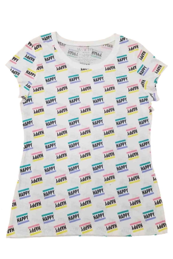 Happy Blocky Juniors' Short Sleeve Tee