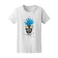 thumbnail image 1 of Happy Blue Pineapple Watercolor T-Shirt Women -Image by Shutterstock, Female XX-Large, 1 of 2