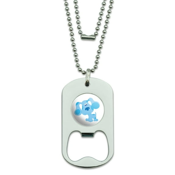 Happy Blue's Clues Military Dog Tag Bottle Opener Pendant