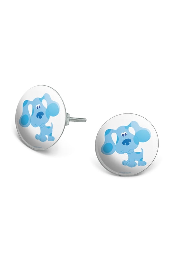 Happy Blue's Clues Novelty Silver Plated Stud Earrings