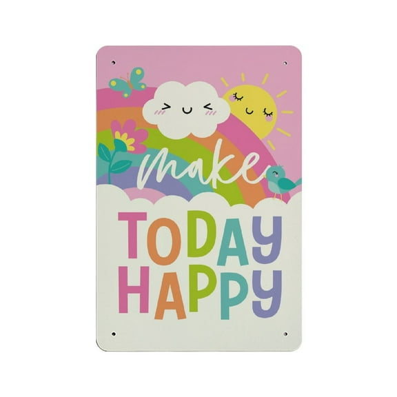 Happy Boho Classroom Decor, Colorful Rainbow Classroom Decoration And Classroom Signs,Classroom tin signs,Retro style, farmhouse decoration, home, bar, restaurant, garage, tin sign 8x12 inches