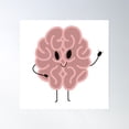 thumbnail image 1 of Happy Brain Poster Wall Art, Modern Wall Decor, 30x30 UNFRAMED, 1 of 3