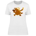thumbnail image 1 of Happy Brown Dog Cartoon T-Shirt Women -Image by Shutterstock, Female Large, 1 of 2